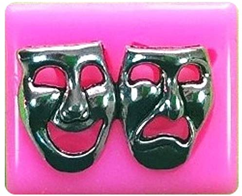 Theatre Mask Comedy Tragedy Mould Silicone Mould Mold for Cake Decorating Cake Cupcake Toppers Icing Sugarcraft Tool by Fairie Blessings