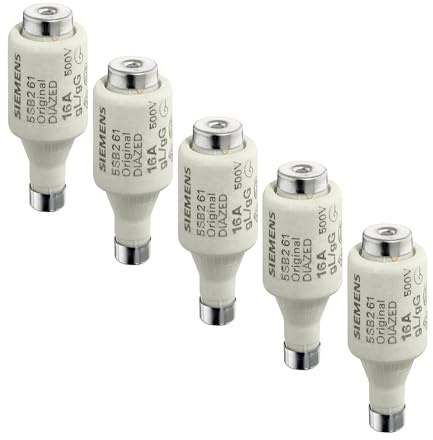 Siemens - X5 Stück DIAZED-Sicherungseinsatz 500V 6A