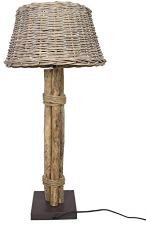 Tischlampe, Lampe Treibholz-Charme Dekolampe