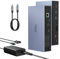 USB C DisplayLink Docking Station, 18 en 1 USB C Dock 3 HDMI 2 DP, extender monitores triples, DisplayLink Dock con fuente de alimentación de 120W, USB 3.1 10G, Gigabit Ethernet,compatible con MacBook