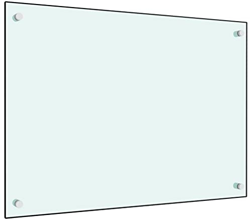 vidaXL Paraschizzi per Cucina Paraspruzzi Fornelli Resistente al Calore Pannello Splashback Parete Bianco 70x50 cm in Vetro Temperato