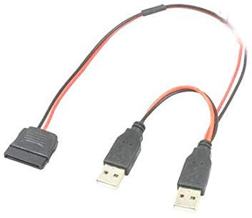 FCQLR para Dual USB to SATA Hard Drive Power Cable 2.5 '3.5' Laptop Hard Drive SATA to USB Power Cable 0.3m