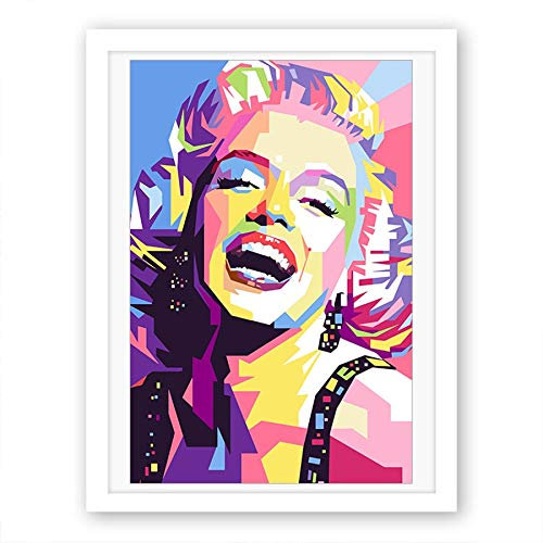 Bunte Marilyn Monroe Leinwand Malerei Porträt abstrakte Poster und Drucke Wandkunst Bilder, für Wohnzimmer Home Decoration Kein Rahmen (Size : 50x70cm No Frame)
