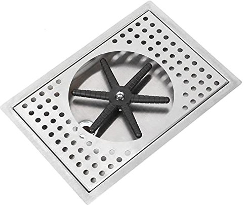 AIZYR 304 Stainless Steel Cup Washer Pitcher Rinser with Drain and Drip Tray for Bar Coffee Restaurant Kitchen