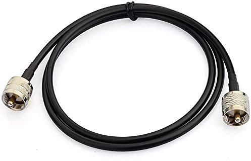 Greluma 1 Pieza 1,2 m UHF macho PL-259 a UHF macho PL-259 RG58 Cable coaxial para radio HAM y CB, analizador de antena, carga simulada, medidor SWR