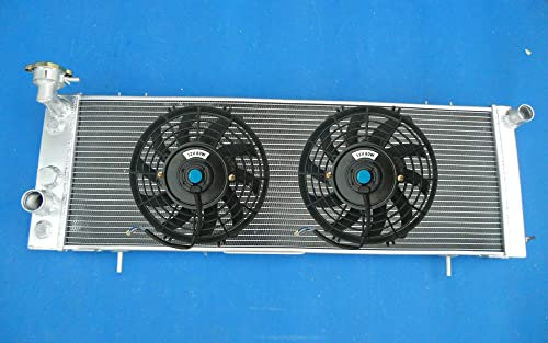 FSMOTO Radiateur + ventilateur en aluminium pour Jeep Cherokee MK2 XJ 4.0 i 4x4 1988-2001 AT EPE/ERH/MX