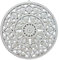 Wandornament weiß Shabby Ornament Wanddeko Holzbild Holzornament (Ø 35 cm)