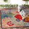 Impression Outdoor Teppich Wetterfest - Balkon Teppich Wasserabweisend - Terrasse, Garten, Wohnzimmer, Bad oder Küche - Multi Rot, 140 x 200 cm