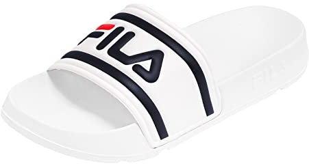 FILA Damen Badeschuhe Badelatschen Badeschlappen Slipper Morro Bay III, Farbe:Weiß, Artikel:-10004 White, Schuhgröße:EUR 37