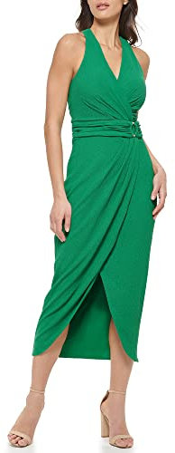 Guess Damen Novelty Midi W/Ring Hardware Lässiges Kleid, Kelly, grün, 44