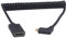 Kework 4ft HDMI 8K Extender Coiled Cable, 90 Degree Right Angle Micro HDMI 8K Male to HDMI 8K Female Extension Adapter Shield Cable, Micro HDMI 2.1 to HDMI 2.1 Version Spiral Spring Cord, 8K@60HZ