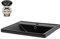 ML-Design Lavabo de Cerámica Negro Mate Rectangular 51x41,5x15,5cm Con Juego De Drenaje Y Rebosadero Orificio Para Grifo Tapón Incluido Lavamanos Moderno Encastrado Pila Para Baño Aseo Fregadero