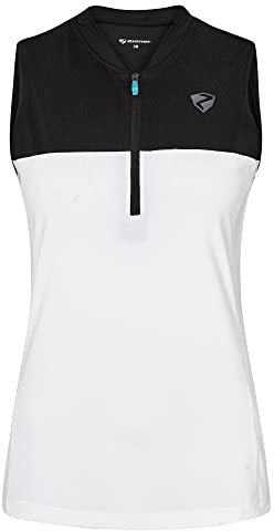 Ziener Damen NALERI Fahrradtrikot/Radtrikot - Mountainbike|Rennrad - atmungsaktiv,schnelltrocknend,elastisch,ärmellos, White, 44