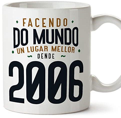 Mugffins Mug/Tasse Joyeux 2006 Anniversaire - Facendo do Mundo un Lugar Mellor - Cadeau Original pour Homme et Femme