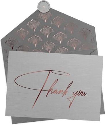 Jolicoon - Thank you card with envelope and wax seal - Thank you greeting card