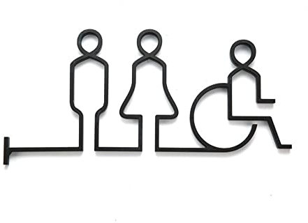 Panneau De Toilette De Porte Suspendue Latérale En Alliage D'aluminium, Panneaux De Logo Masculins Et Féminins Suspendus Sur Le Côté Wc, Panneaux De Signalisation Intérieurs D'hôtel Chez L'habitant, P