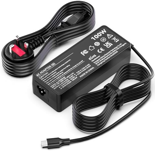 100W USB C Laptop Charger, 96W 90W 87W 65W 45W Type-C Power Adapter for HP Spectre X360, MacBook Pro/Air, Dell Latitude, Lenovo ThinkPad, Asus Chromebook, Acer Chromebook, USB C Power Supply Adapter