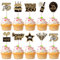 36PCS Happy 75th Birthday Cupcake Toppers Double Sided Black Gold Seventy Five Hello 75 Vintage 1948 Cupcake Picks Cheers to 75 Years 75 Fabulous Cake Decorations for 75th Birthday Party Supplies