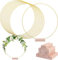 10 Stück 20cm Metallringe zum Basteln, Gold Metall Deko Ringe mit Fuß, Deko Ringe zum Aufhängen, Drahtring zum Basteln für DIY Hochzeit Tischdekoration, Weihnachten Handwerk, Wandbehang, Traumfänger
