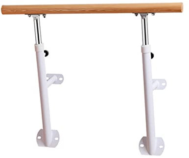Stabile, Feste Ballettstange, Wandmontage, Massivholz-Tanz-Übungsstock, höhenverstellbar, Fitness-Ballettstange für Mädchen (weiß, 1 m)