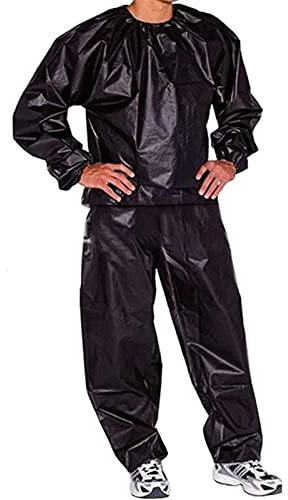 Schwitzanzug – Saunaanzug zum Abnehmen – Herren, Damen, Leichter Trainingsanzug, super Schwitzanzug für Sport, Sauna, Fitness, Trainingsanzug, Fitnessstudio, Jogginganzug, Jogginghose (Silber 4XL) (