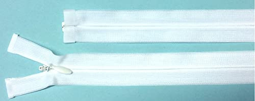 Reißverschluß nahtverdeckt nahtfein TEILBAR 35 cm weiß