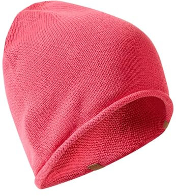 camel active Damen Leichter Strickbeanie aus Baumwolle Pink, Womenswear-OS