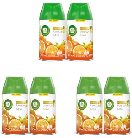 Air Wick Freshmatic Max Raumspray DUO – Nachfüller für den Air Wick Freshmatic Max – Duft: Citrus – 2 x 250 ml Nachfüller Raumduft und Lufterfrischer (Packung mit 3)