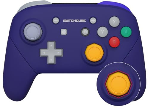 eXtremeRate Case Shell für Nintendo Switch Pro Controller, DIY-Ersatz Full Gehäuse Faceplate&Rückplatte&Giffe Hülle&Tasten für Switch Pro Controller-SwitchCube Stil(Octagonal Gated Sticks Design)