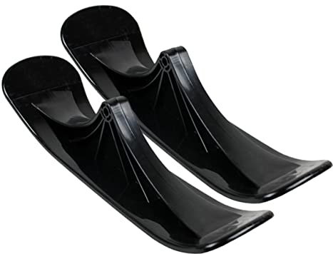 BCOATH 1 Paar Scooter Schlitten ski schneescooter schneeschliten Snow sled Sledge Kinderroller Schlitten Schnee-Kick-Scooter für Kinder Snowboard für Roller Scooter-Skateboard Sport Black