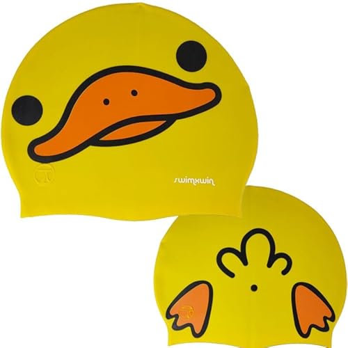 Cuffia in silicone QUA QUA | Cuffia da Nuoto | Cuffia da Piscina | Grande Comfort e Aderenza | Arte e Nuoto