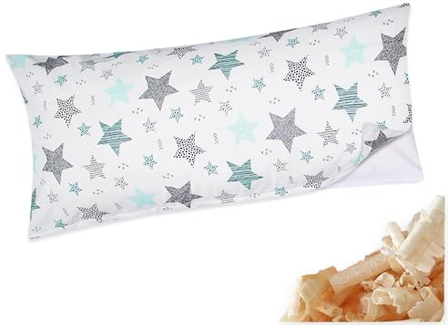 Zirbenkissen 40x80cm mit Inlett - Sterne (Zirbe-560/1-40x80-Inlett) | Gefüllt mit Zirben, Kissen mit Zirbenspäne
