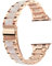 Fizdvsts Compatible with Apple Watch Band Resin Metal Wristbands, Women's Strap Fashion Chain Bracelet for iWatch Series 8 7 6 SE 5 4 3 2 1 Ultra Rosa Gold 1