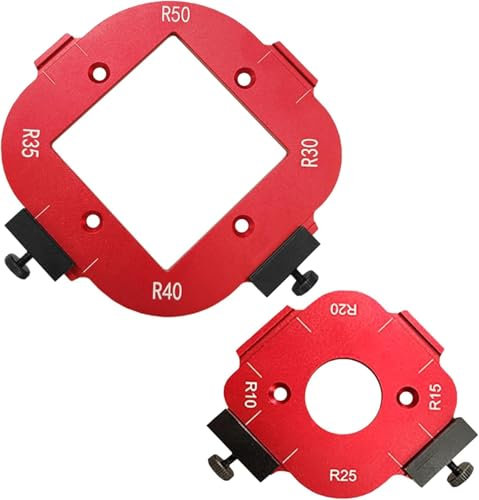 SUNHAIXIA Radius Jig Router Modelli, Lega di Alluminio Bordo di Legno Arco Taglio Ausiliario Strumento Ausiliario, Router Angolo Jig DIY Modello R10 R15 R20 R25 R30 R35 R40 R50