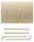 ACESOME Push Plate Toilet Cistern Replacement Parts, Flush Plate Fit for sigma01 sigma10 sigma20 sigma21 sigma30 sigma50 sigma60, ABS Dual Flush Plate Compatible with geberit with Button (Gold)