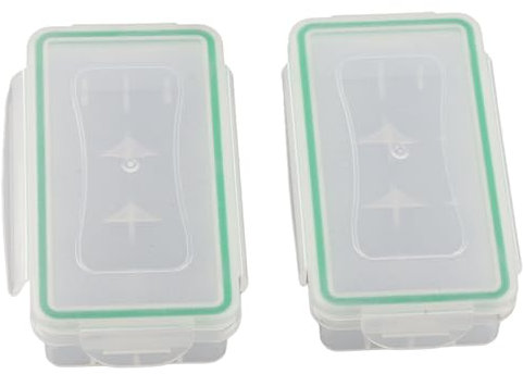 Qukaim 18650 Battery Box 18650 Battery Storage Box, 2PCS Waterproof Battery Holder Case, Protector Cover for 18650 Batteries, Compact Design, Portable