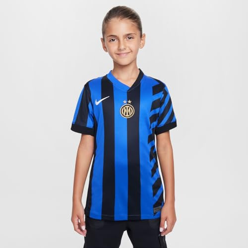 Inter Mailand 2024/25 Stadium Home Nike Dri-Fit Replika-Fußballtrikot (Ältere Kinder), Lyon Blue/Black/Lyon Blue/White, FN9143-440, M