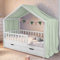 ToxyJopy Hausbett Himmel aus 100% Musselin Baumwolle – Handgemachte Hausbett Deko mit Stoffvorhang für Kinderzimmer – Betthimmel für Mädchen & Jungen