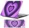 FFBOFFC Cover Rigida Compatibile con MacBook Pro 14 Pollici 2023-2021 Modello M3 A2992 A2918 M2 A2779 M1 A2442 con Touch ID, Plastica Custodia Protettiva Case & Copritastiera, Cuore viola