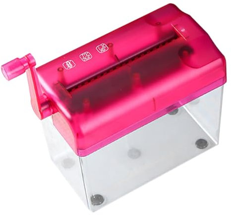 KICHOUSE Manueller Aktenvernichter Für Schreibtisch Klein Aus Kunststoff Und Metall Verschleißfest Für Papier Rechnungen Quittungen Handbetrieben Ohne Stromanschluss Langlebig Praktisch Für