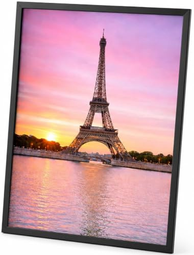 Abio Bilderrahmen 40x50cm Schwarz MDF Acrylglas Fotorahmen Frame Posterrahmen für Fotos Bilder Poster Rustikal Vintage Retro