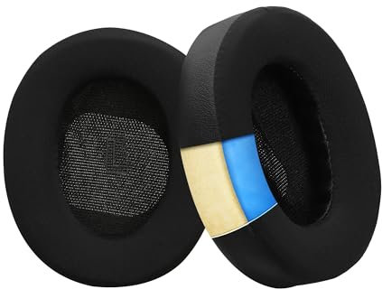 kwmobile 2x Cuscinetto Compatibile con Bose QC Ultra/QuietComfort Ultra - Cuscinetti di Ricambio per Cuffie in Similpelle nero e Gel Rinfrescante