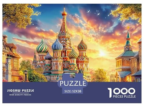 Kreml–Russland Puzzle 1000 Teile, Impossible Erwachsene Jigsaw Puzzle Für Die Ganze Familie Intellektuelles Herausforderungsspiel 52x38cm/1000pcs