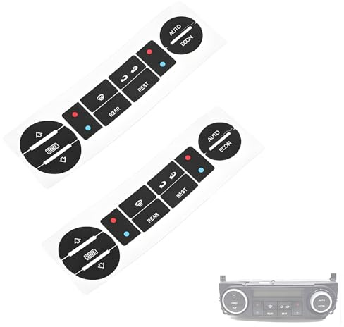 Auto Klimaanlage Schalter Reparaturaufkleber für VW Transporter T5, T6,T6.1 | 2 Stück. Kompatibel mit VW Transporter, Multivan, Caravelle und California (T5/T6/T6.1)