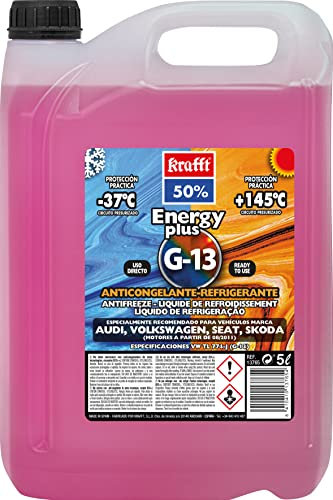 Krafft Antigelo G13 con tecnologia ibrida Si-OAT - Protezione integrale per motori del gruppo VAG - Lunga durata e massime prestazioni - Biodegradabile - 5L
