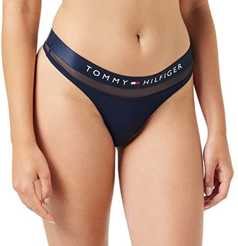 Tommy Hilfiger Thong Stringtangas Damen, Blau (Navy Blazer), XS
