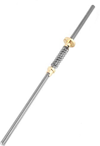 Edelstahl Gewindestange T8 mit Rückschlagfeder für 3D-Drucker (300mm)