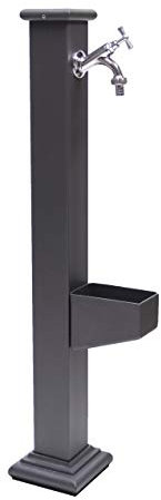 Fonderia Bongiovanni | Fontana a Colonna | Modello Imperia | per Casa Giardino | con Impianto Idrico | con Rubinetto Ottone Cromato| Fontana Colonna da Giardino Esterno | Fontana da giardino esterno