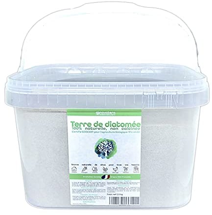 NOVATERA Kieselgur, 100 % französische Kieselgur, natürlich & nicht kalziniert, Eimer 2,5 kg, ultradünn, ökologischer Schutz, biologische Landwirtschaft, erhältlich von 0,3 bis 25 kg