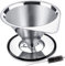 Nurch Kaffeefilter Wiederverwendbare Kaffeetropfer aus Edelstahl Einzeltassen-Kaffeemaschine 1-2 Tassen mit Rutschfestem Tassenständer und Reinigungsbürste 1-2